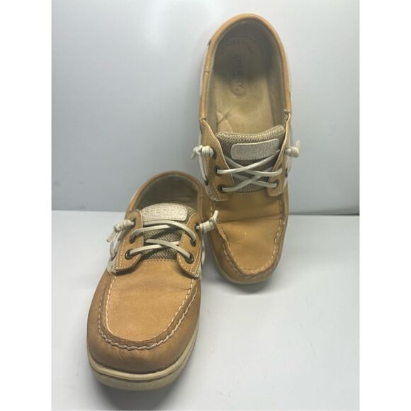Sperry Top Sider Boat Shoe Women’s Size 9 US / 40EU Rosefish Linen/Oat STS97405 - Picture 9 of 11